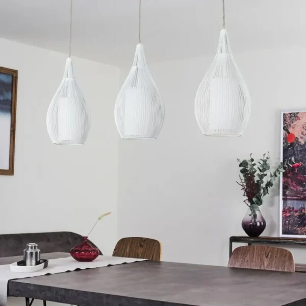 hofstein Suspension Chipoc Blanc, 3 lumières* Lampes Modernes