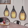 hofstein Suspension Chipoc Noir, 3 lumières* Lampes En Verre