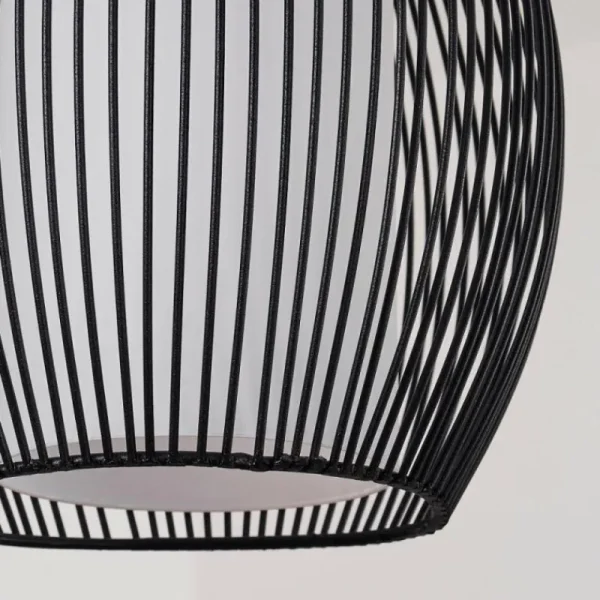 hofstein Suspension Chipoc Noir, 3 lumières* Lampes En Verre