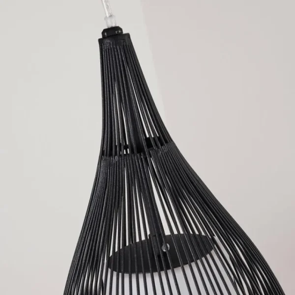 hofstein Suspension Chipoc Noir, 3 lumières* Lampes En Verre