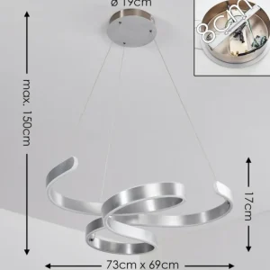 hofstein Suspension Chippewa LED Aluminium, 1 lumière* Lampes Modernes