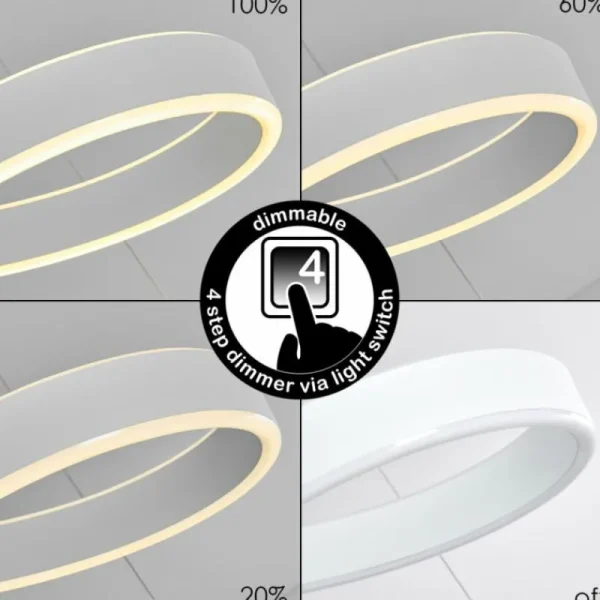 hofstein Suspension Chippewa LED Blanc, 1 lumière* Lampes Modernes