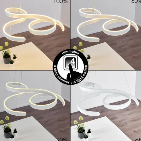 hofstein Suspension Chippewa LED Blanc, 1 lumière* Lampes Modernes