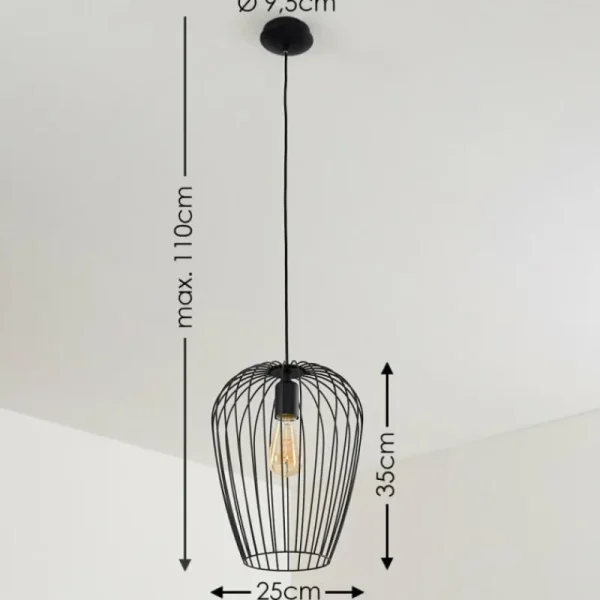 hofstein Suspension Chiuta Noir, 1 lumière* Lampes Modernes