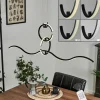 hofstein Suspension Chlak LED Noir, 3 lumières, Télécommandes* Lampes Modernes