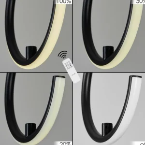 hofstein Suspension Chlak LED Noir, 3 lumières, Télécommandes* Lampes Modernes