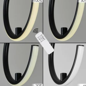hofstein Suspension Chlak LED Noir, 3 lumières, Télécommandes* Lampes Modernes