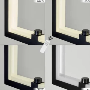 hofstein Suspension Chlak LED Noir, 3 lumières, Télécommandes* Lampes Modernes