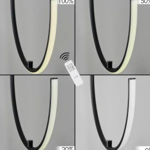 hofstein Suspension Chlak LED Noir, 2 lumières, Télécommandes* Lampes Modernes