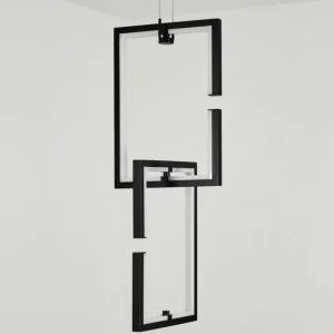 hofstein Suspension Chlak LED Noir, 2 lumières, Télécommandes* Lampes Modernes