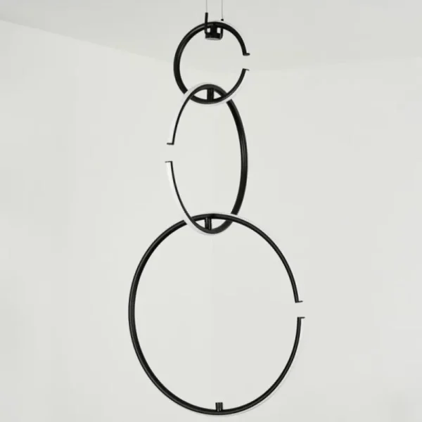 hofstein Suspension Chlak LED Noir, 3 lumières, Télécommandes* Lampes Modernes