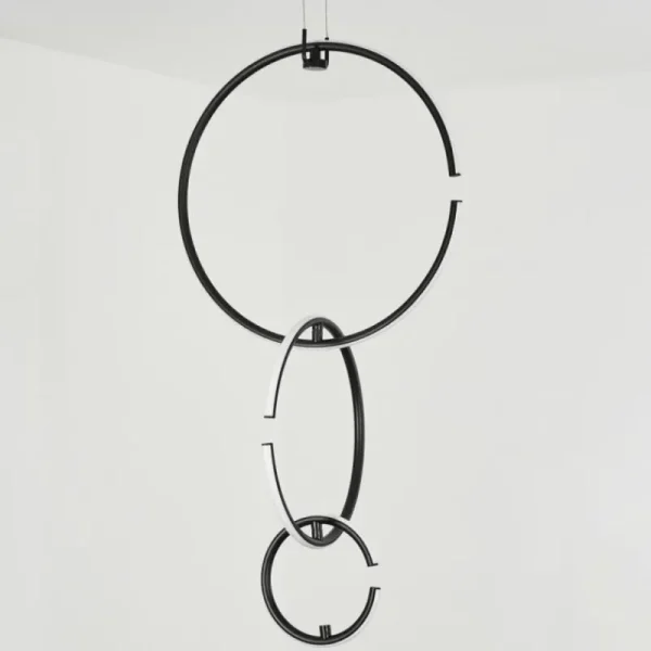hofstein Suspension Chlak LED Noir, 3 lumières, Télécommandes* Lampes Modernes