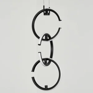 hofstein Suspension Chlak LED Noir, 3 lumières, Télécommandes* Lampes Modernes