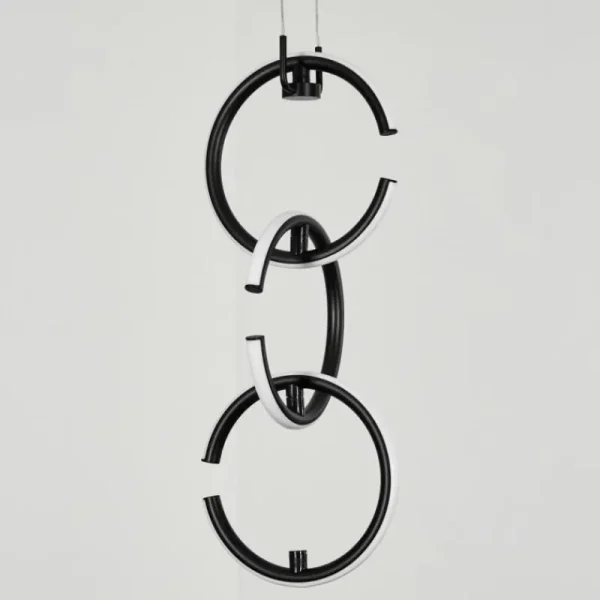 hofstein Suspension Chlak LED Noir, 3 lumières, Télécommandes* Lampes Modernes