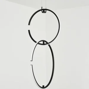 hofstein Suspension Chlak LED Noir, 2 lumières, Télécommandes* Lampes Modernes