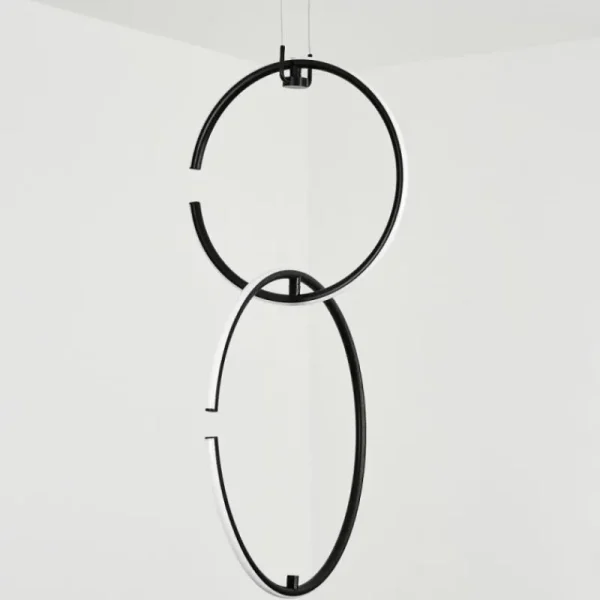 hofstein Suspension Chlak LED Noir, 2 lumières, Télécommandes* Lampes Modernes
