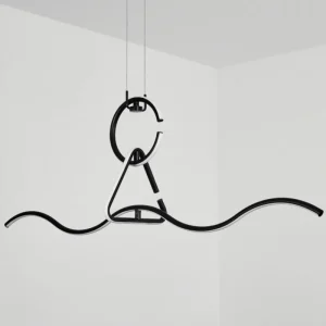hofstein Suspension Chlak LED Noir, 3 lumières, Télécommandes* Lampes Modernes