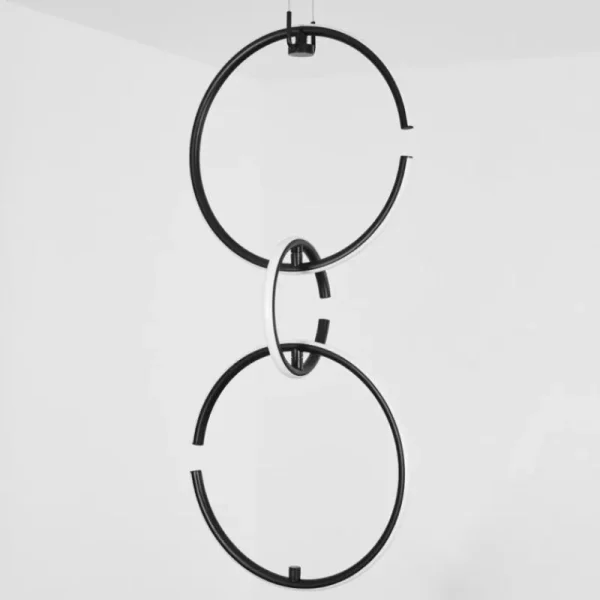 hofstein Suspension Chlak LED Noir, 3 lumières, Télécommandes* Lampes Modernes