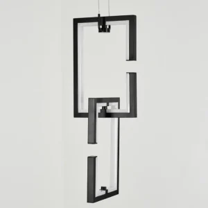 hofstein Suspension Chlak LED Noir, 2 lumières, Télécommandes* Lampes Modernes
