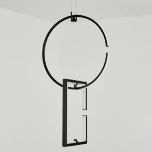 hofstein Suspension Chlak LED Noir, 2 lumières, Télécommandes* Lampes Modernes