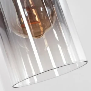 hofstein Suspension Classon Couleur bois, Noir, 4 lumières* Lampes Modernes