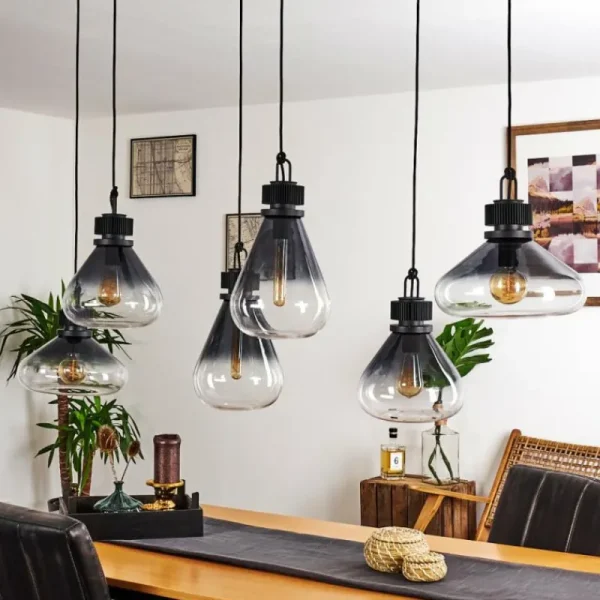 hofstein Suspension Coapilla Noir, 6 lumières* Lampes Modernes