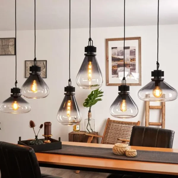 hofstein Suspension Coapilla Noir, 6 lumières* Lampes Modernes