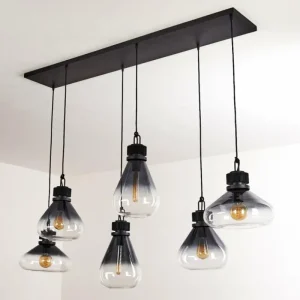 hofstein Suspension Coapilla Noir, 6 lumières* Lampes Modernes
