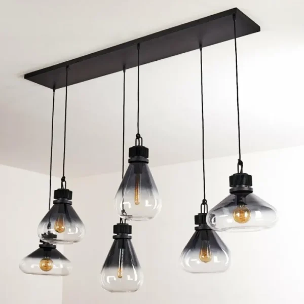 hofstein Suspension Coapilla Noir, 6 lumières* Lampes Modernes