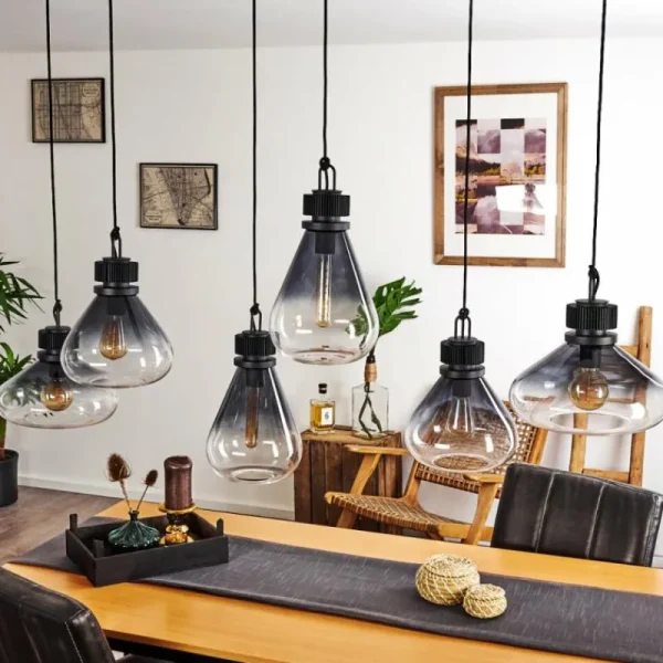 hofstein Suspension Coapilla Noir, 6 lumières* Lampes Modernes