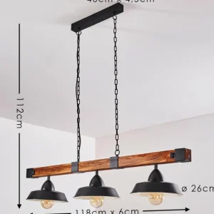 hofstein Suspension Corippo Noir, 3 lumières* Lampes Modernes