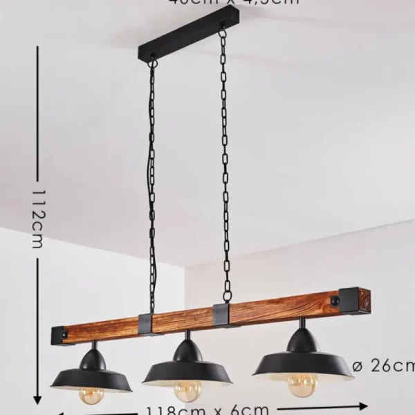 hofstein Suspension Corippo Noir, 3 lumières* Lampes Modernes