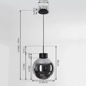 hofstein Suspension Cumuato Noir, 1 lumière* Lampes Modernes