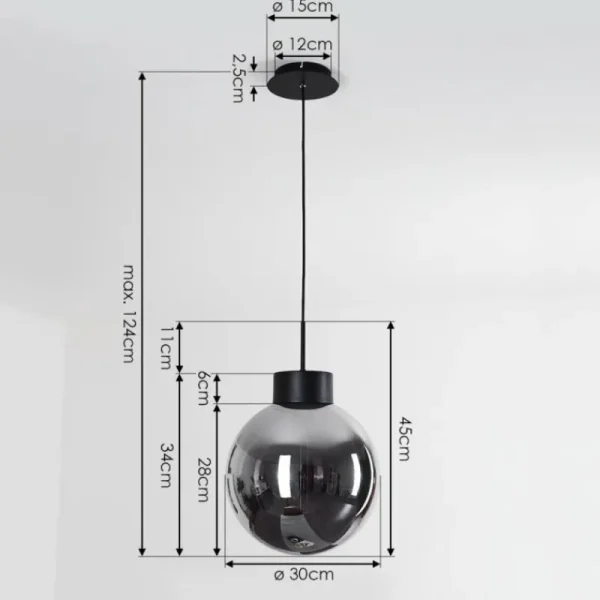 hofstein Suspension Cumuato Noir, 1 lumière* Lampes Modernes