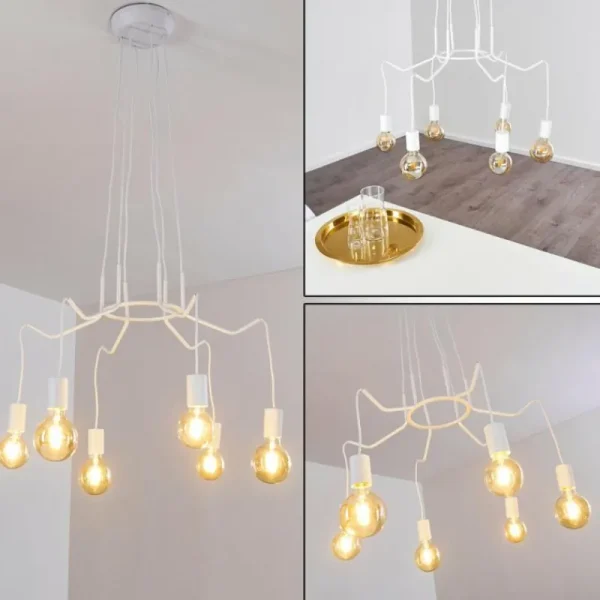 hofstein Suspension Cuyama Blanc, 6 lumières* Lampes Modernes