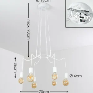 hofstein Suspension Cuyama Blanc, 6 lumières* Lampes Modernes