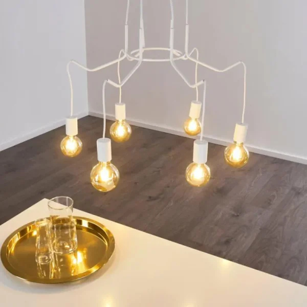 hofstein Suspension Cuyama Blanc, 6 lumières* Lampes Modernes