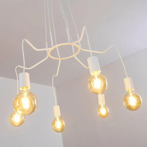 hofstein Suspension Cuyama Blanc, 6 lumières* Lampes Modernes