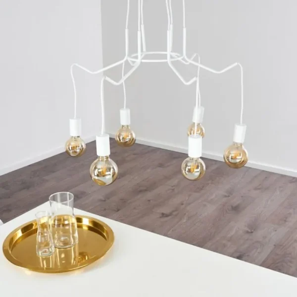 hofstein Suspension Cuyama Blanc, 6 lumières* Lampes Modernes