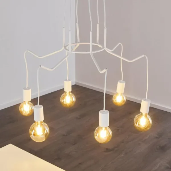hofstein Suspension Cuyama Blanc, 6 lumières* Lampes Modernes