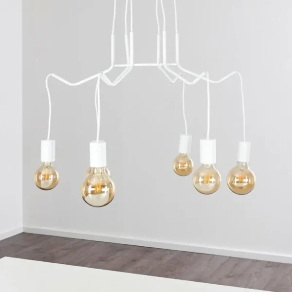 hofstein Suspension Cuyama Blanc, 6 lumières* Lampes Modernes