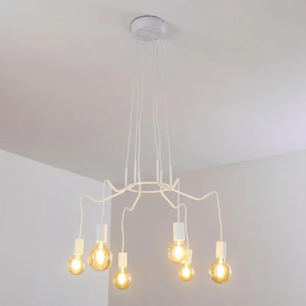 hofstein Suspension Cuyama Blanc, 6 lumières* Lampes Modernes