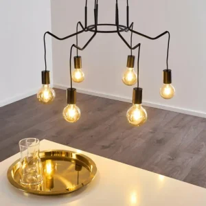 hofstein Suspension Cuyama Noir, 6 lumières* Lampes Modernes