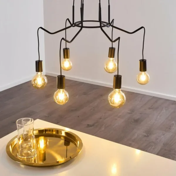 hofstein Suspension Cuyama Noir, 6 lumières* Lampes Modernes