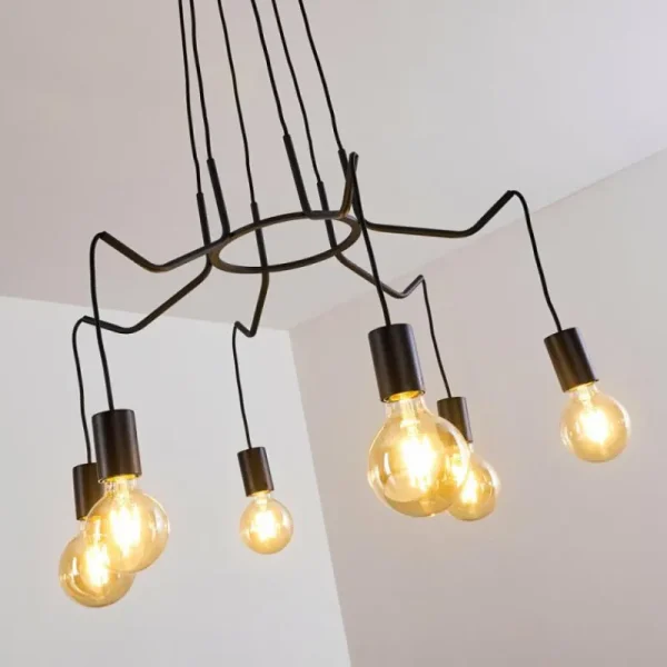 hofstein Suspension Cuyama Noir, 6 lumières* Lampes Modernes