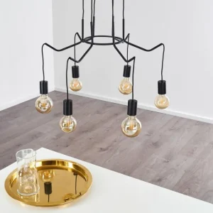 hofstein Suspension Cuyama Noir, 6 lumières* Lampes Modernes