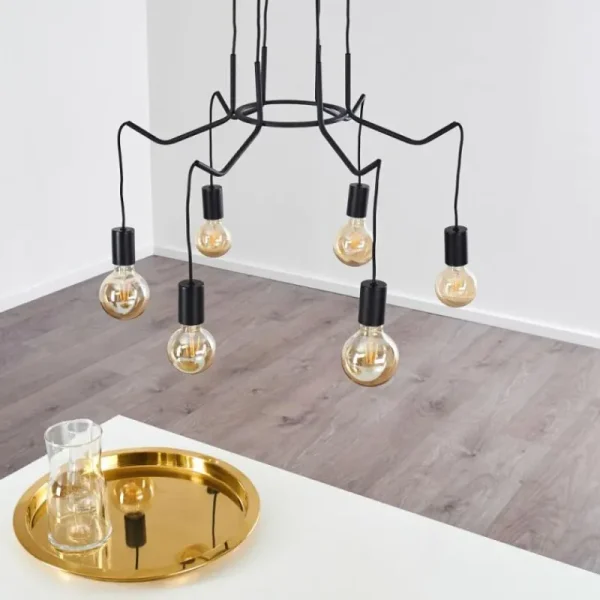 hofstein Suspension Cuyama Noir, 6 lumières* Lampes Modernes