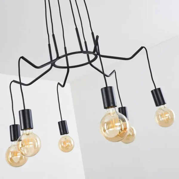 hofstein Suspension Cuyama Noir, 6 lumières* Lampes Modernes