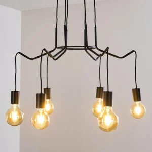 hofstein Suspension Cuyama Noir, 6 lumières* Lampes Modernes