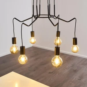 hofstein Suspension Cuyama Noir, 6 lumières* Lampes Modernes